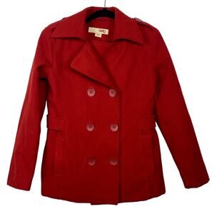 Women's H2J Red Pea Coat Small